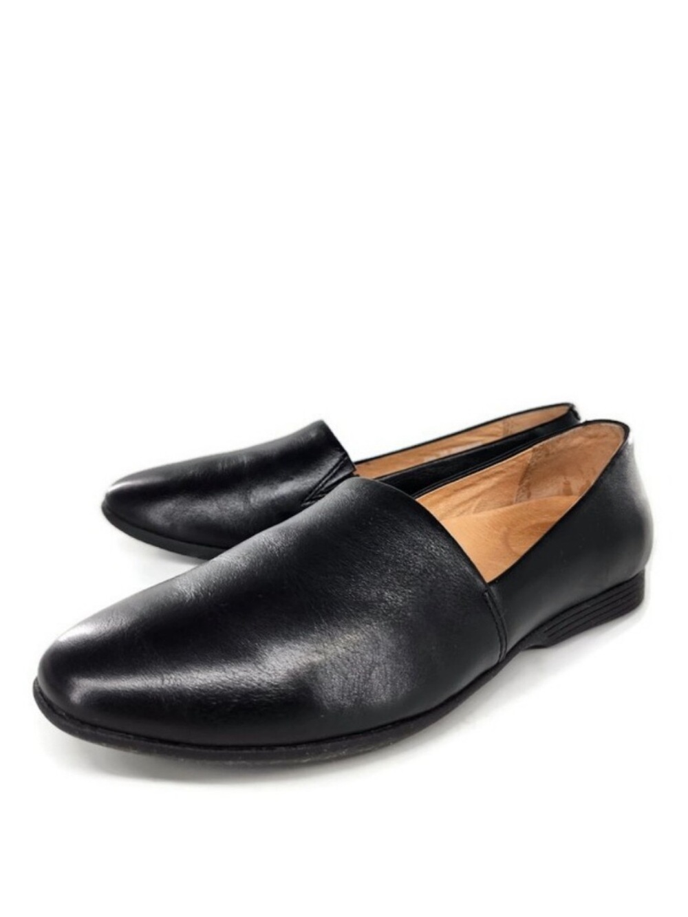 Dansko Larisa Black Milled Nappa Leather Slip-On Ballet Flat Loafers NWOB